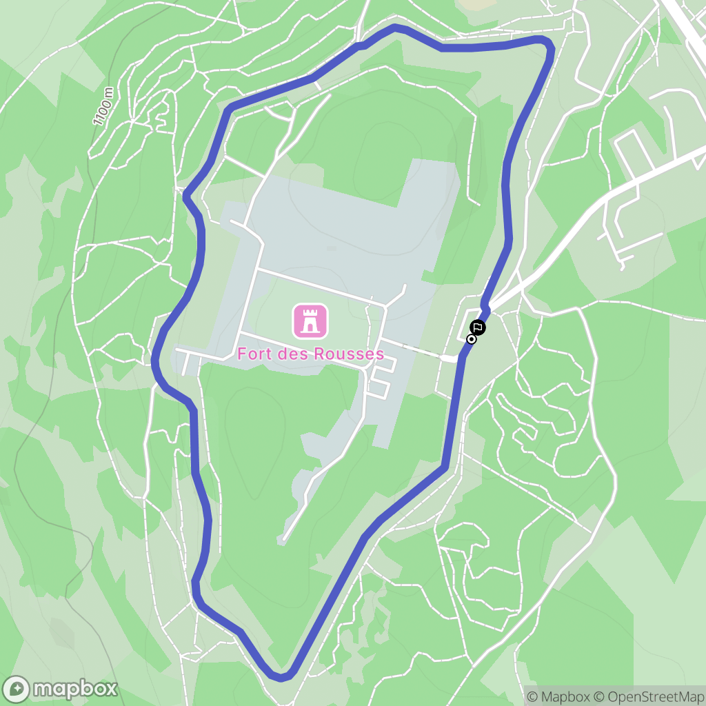 Les Rousses : carte du parcours de randonnée - France