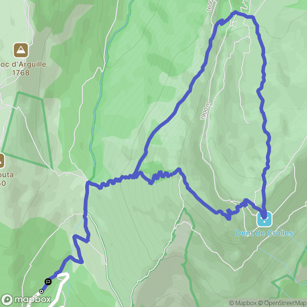 Saint-Pancrasse, Plateau-des-Petites-Roches : carte du parcours de randonnée - France