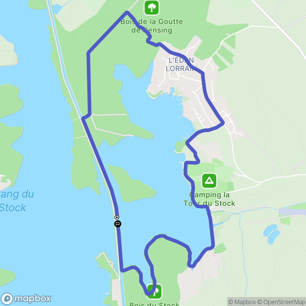 Langatte : carte du parcours de randonnée - France