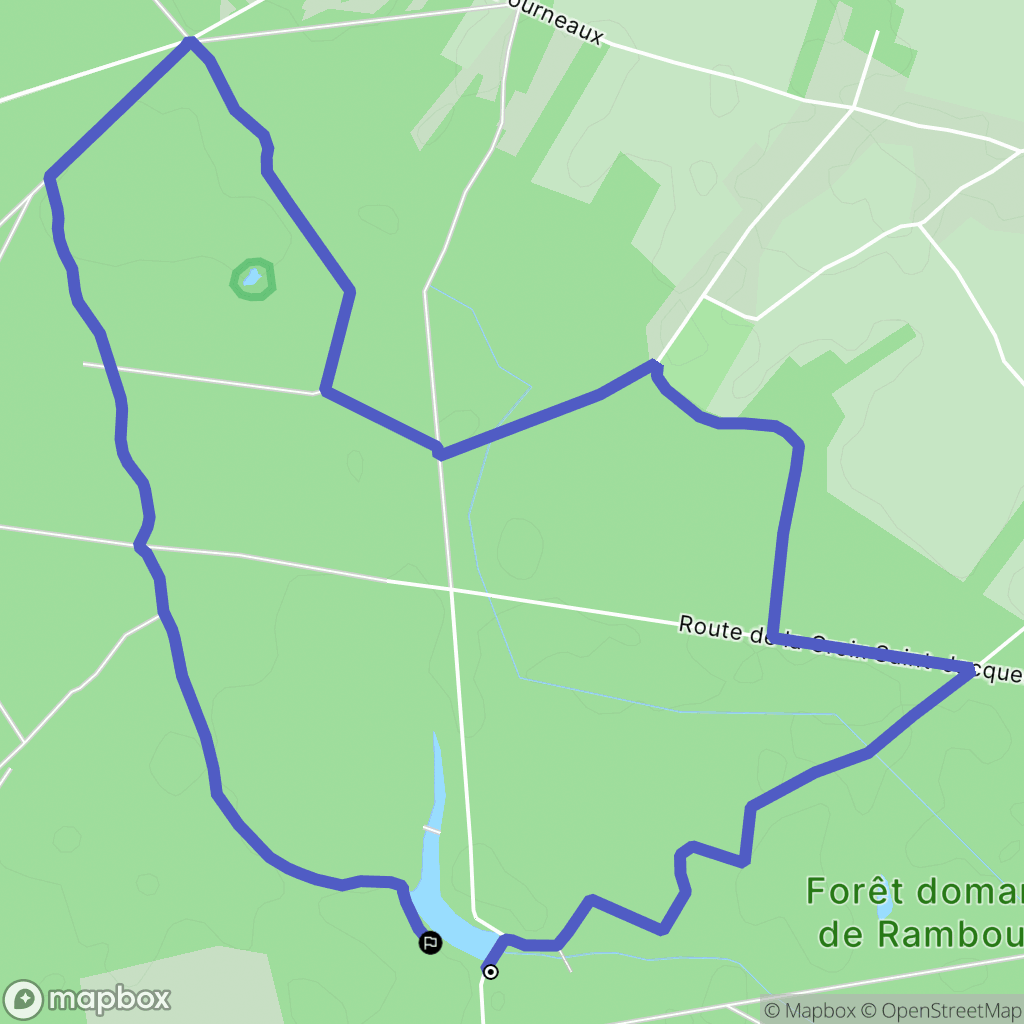 Rambouillet : carte du parcours de randonnée - France
