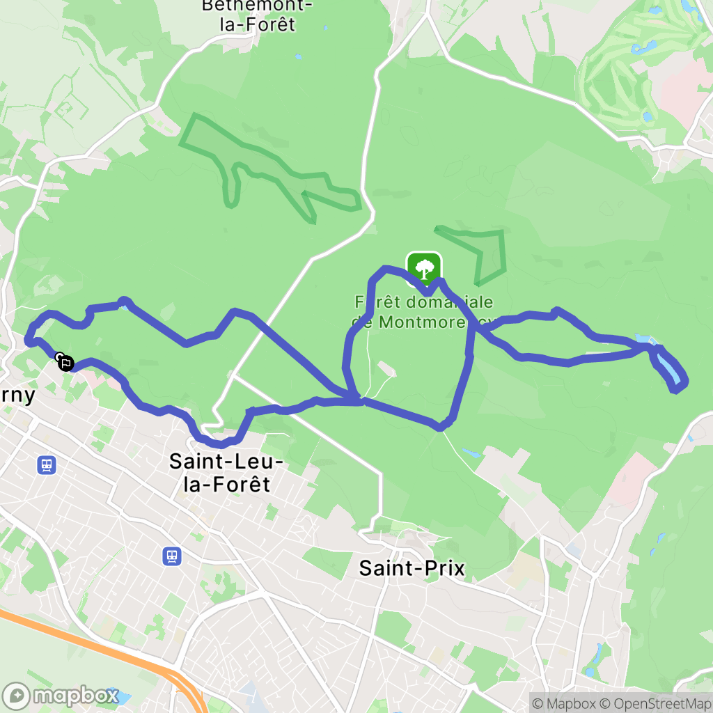 Taverny : carte du parcours de randonnée - France