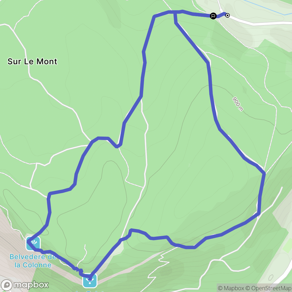 Nantua : carte du parcours de randonnée - France