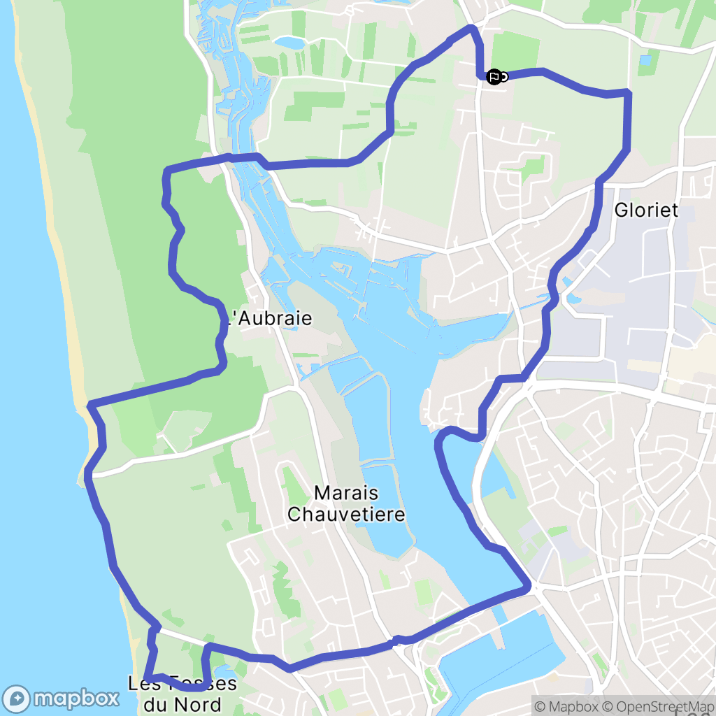 Les Sables-d'Olonne : carte du parcours de randonnée - France