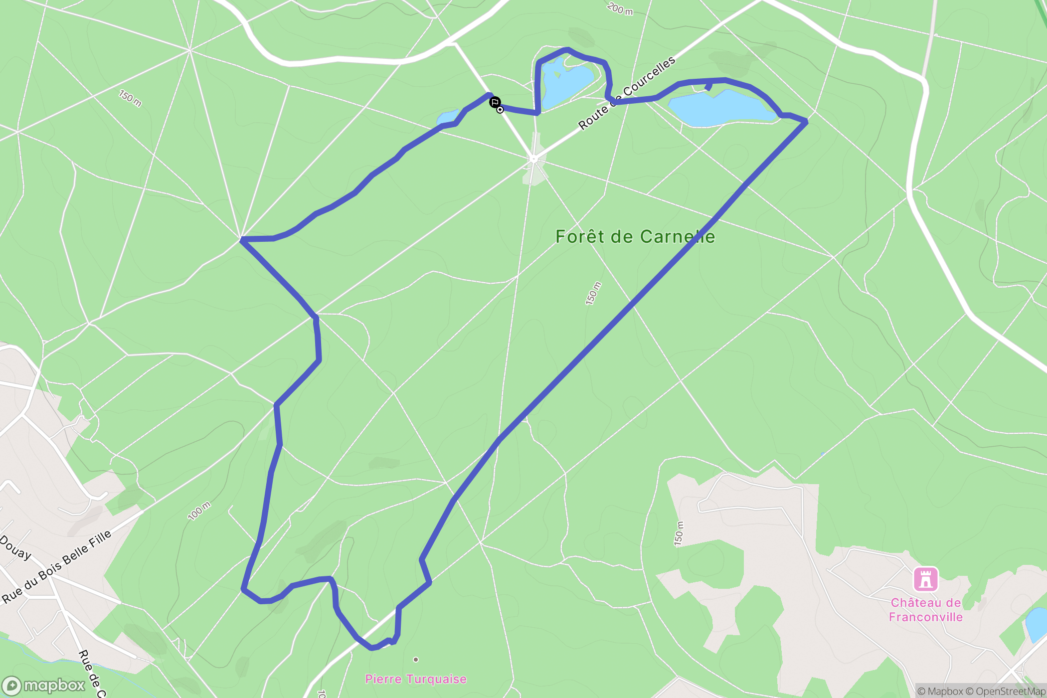 Presles : carte du parcours de randonnée - France