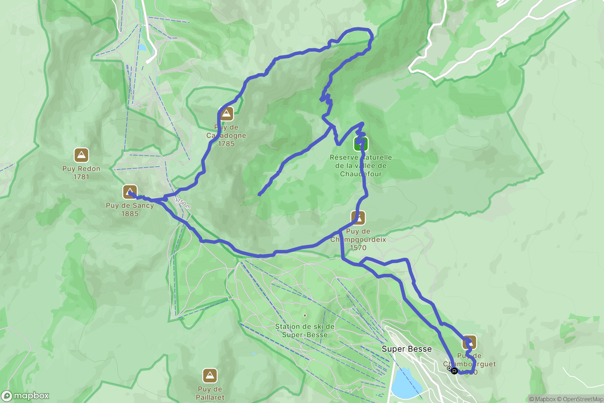 Super-Besse: routekaart voor buitenactiviteiten - France