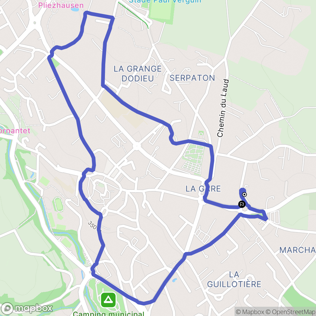 Mornant : carte du parcours de randonnée - France