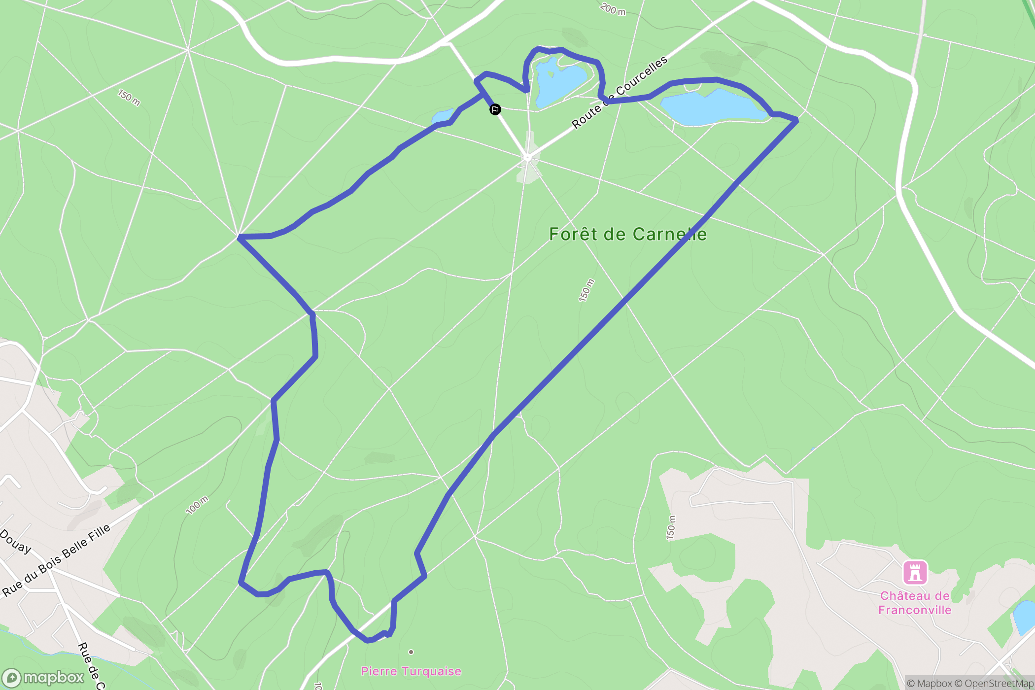 Presles : carte du parcours de randonnée - France