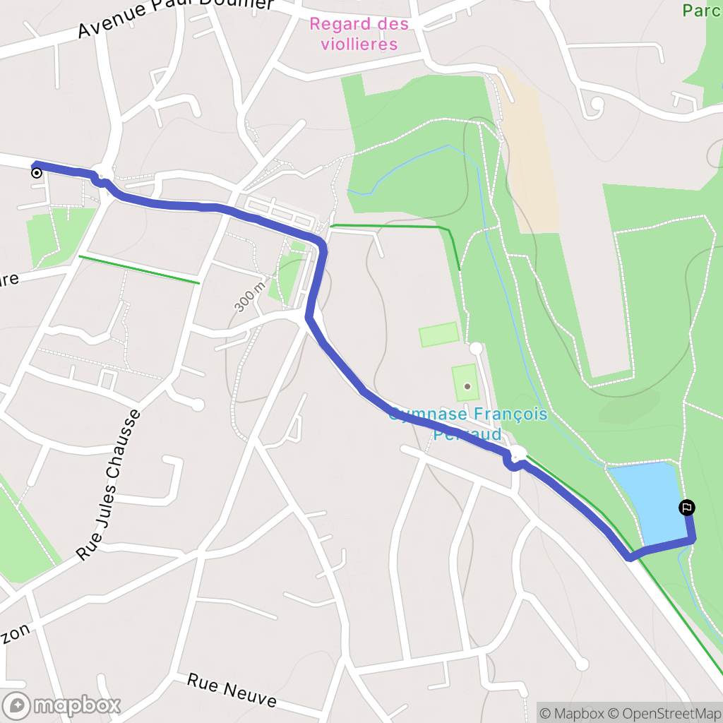 Chaponost : carte du parcours de randonnée - France