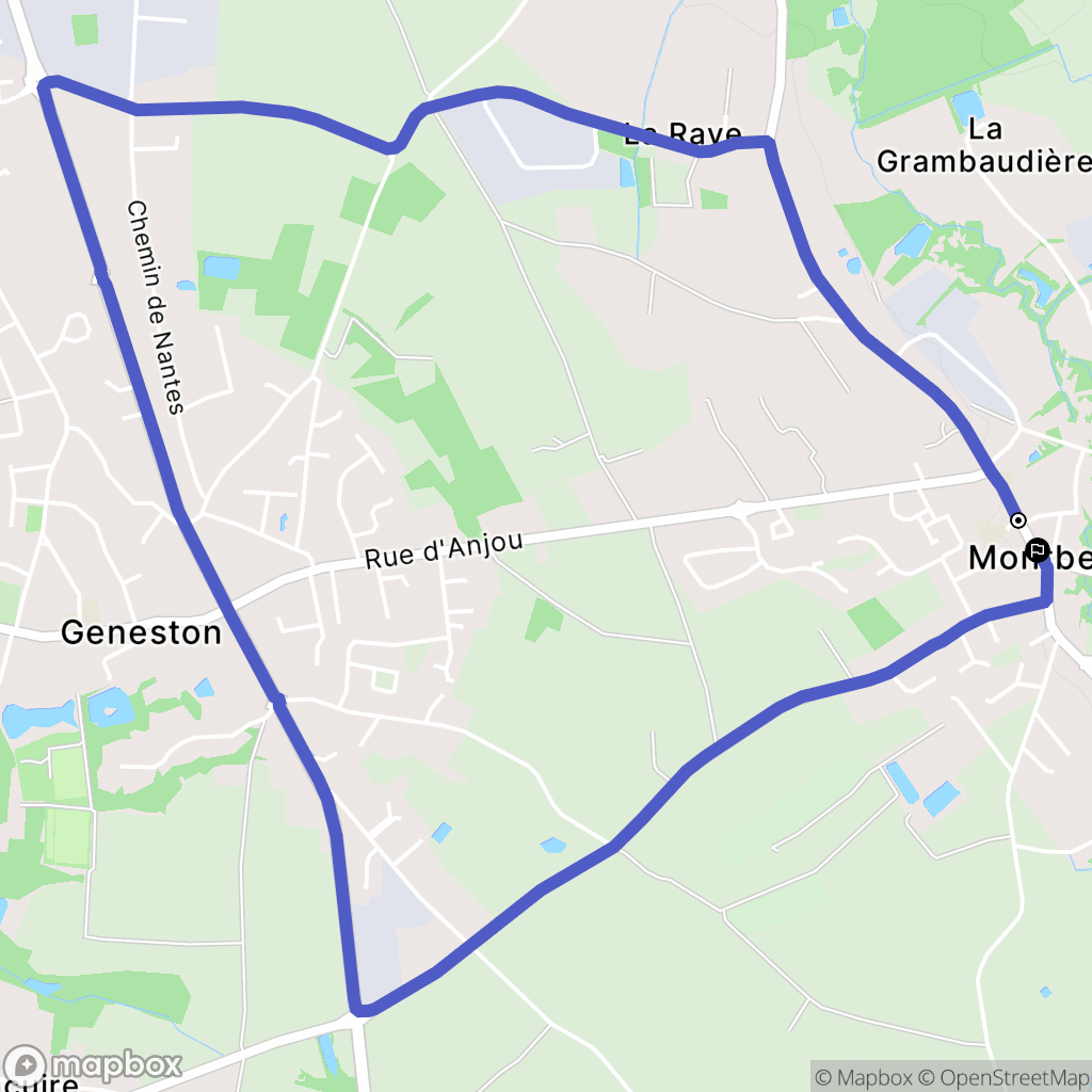 Montbert : carte du parcours de randonnée - France