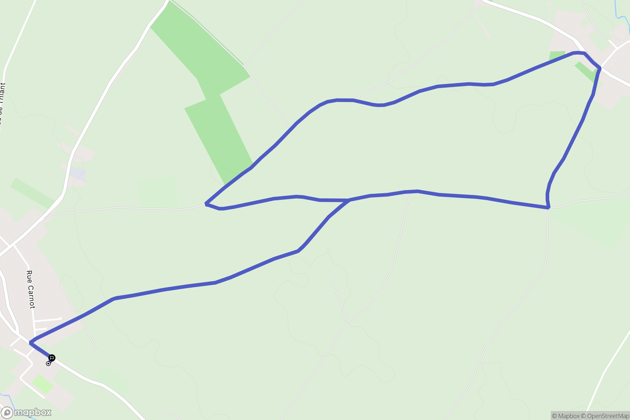 Haspres : carte du parcours de randonnée - France