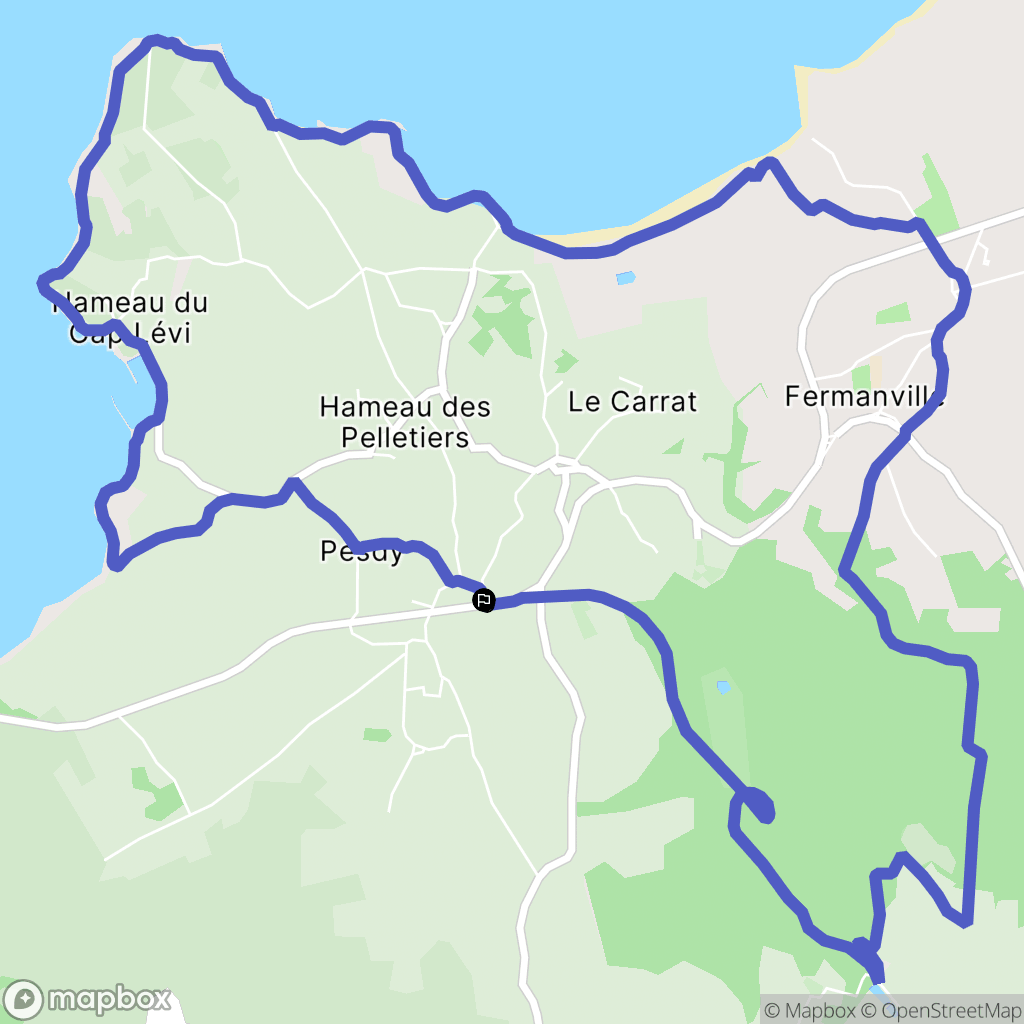Fermanville : carte du parcours de randonnée - France