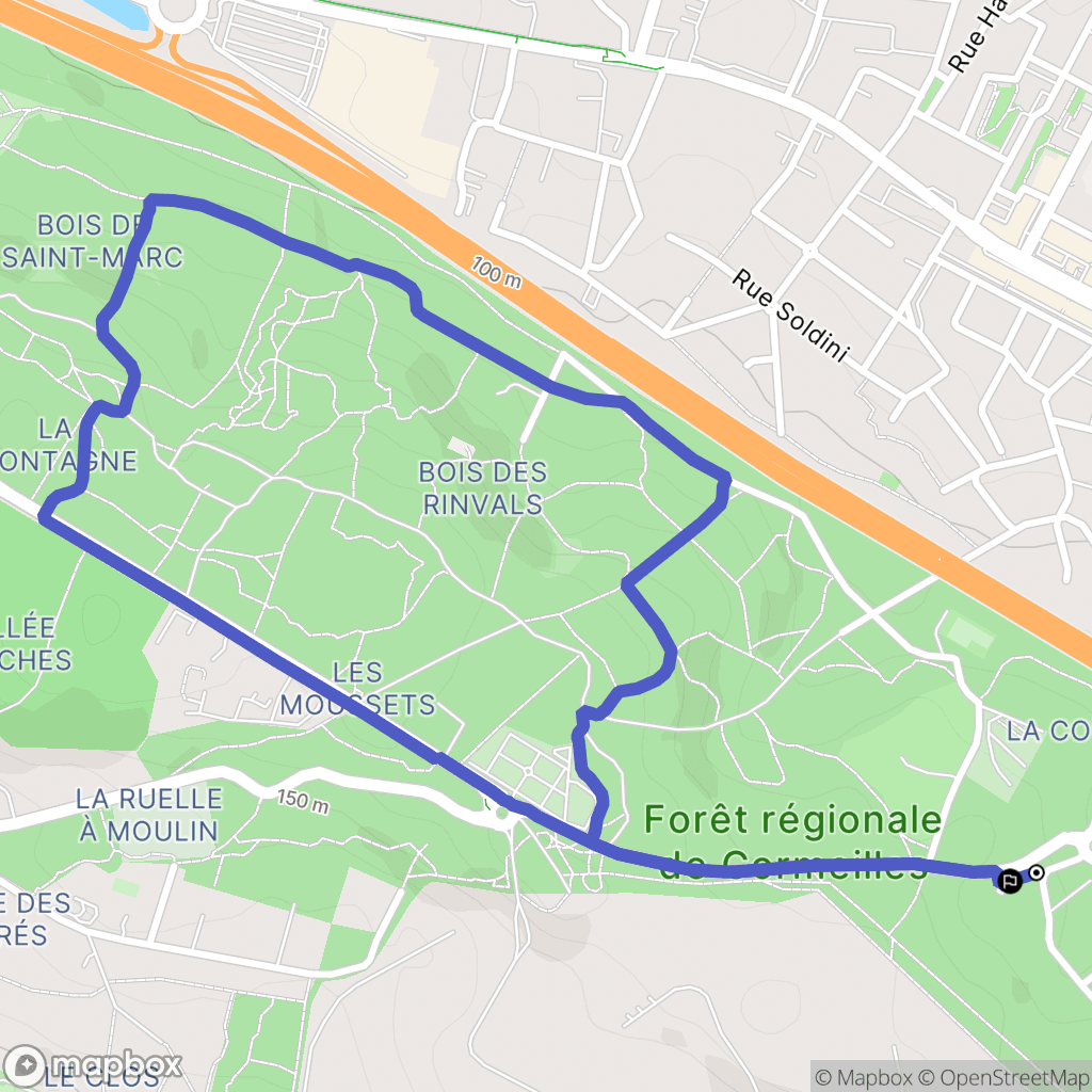 Cormeilles-en-Parisis : carte du parcours de randonnée - France