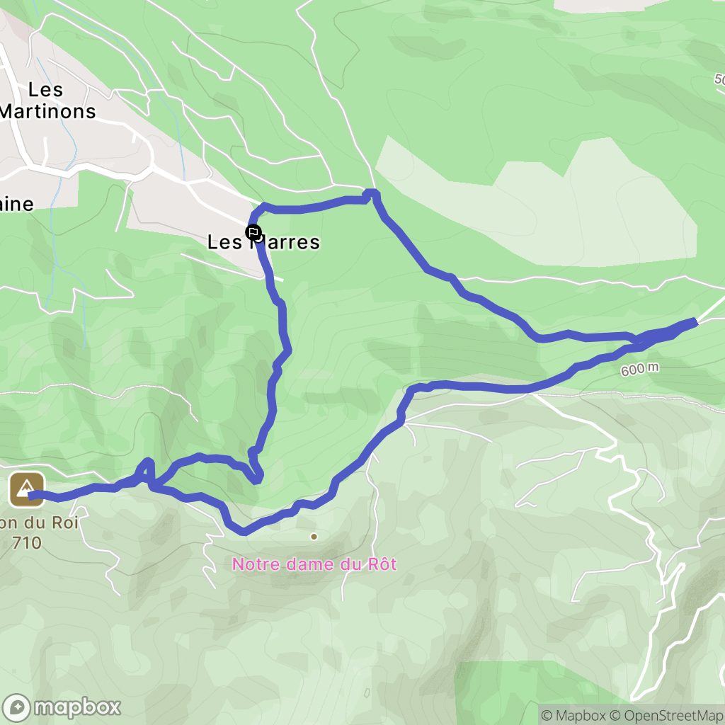 Simiane-Collongue : carte du parcours de randonnée - France