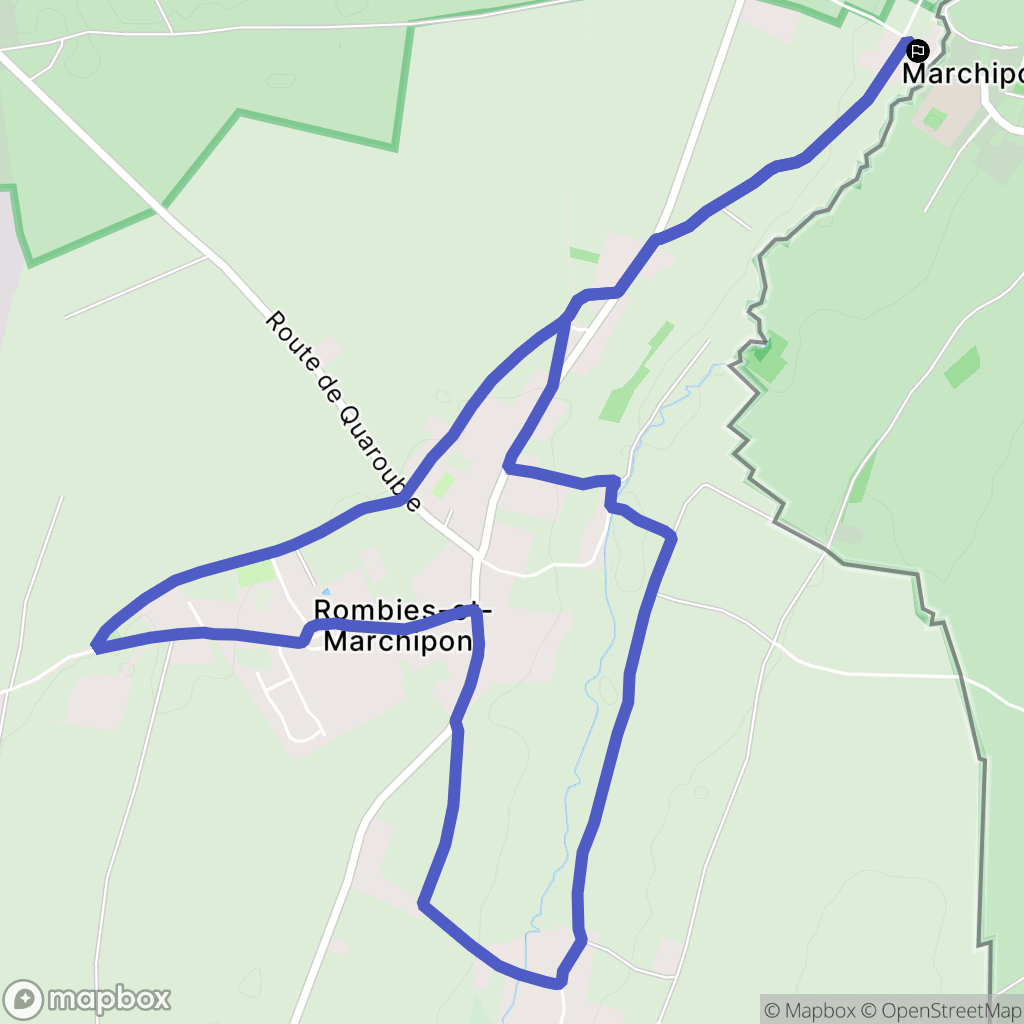 Marchipont : carte du parcours de randonnée - France