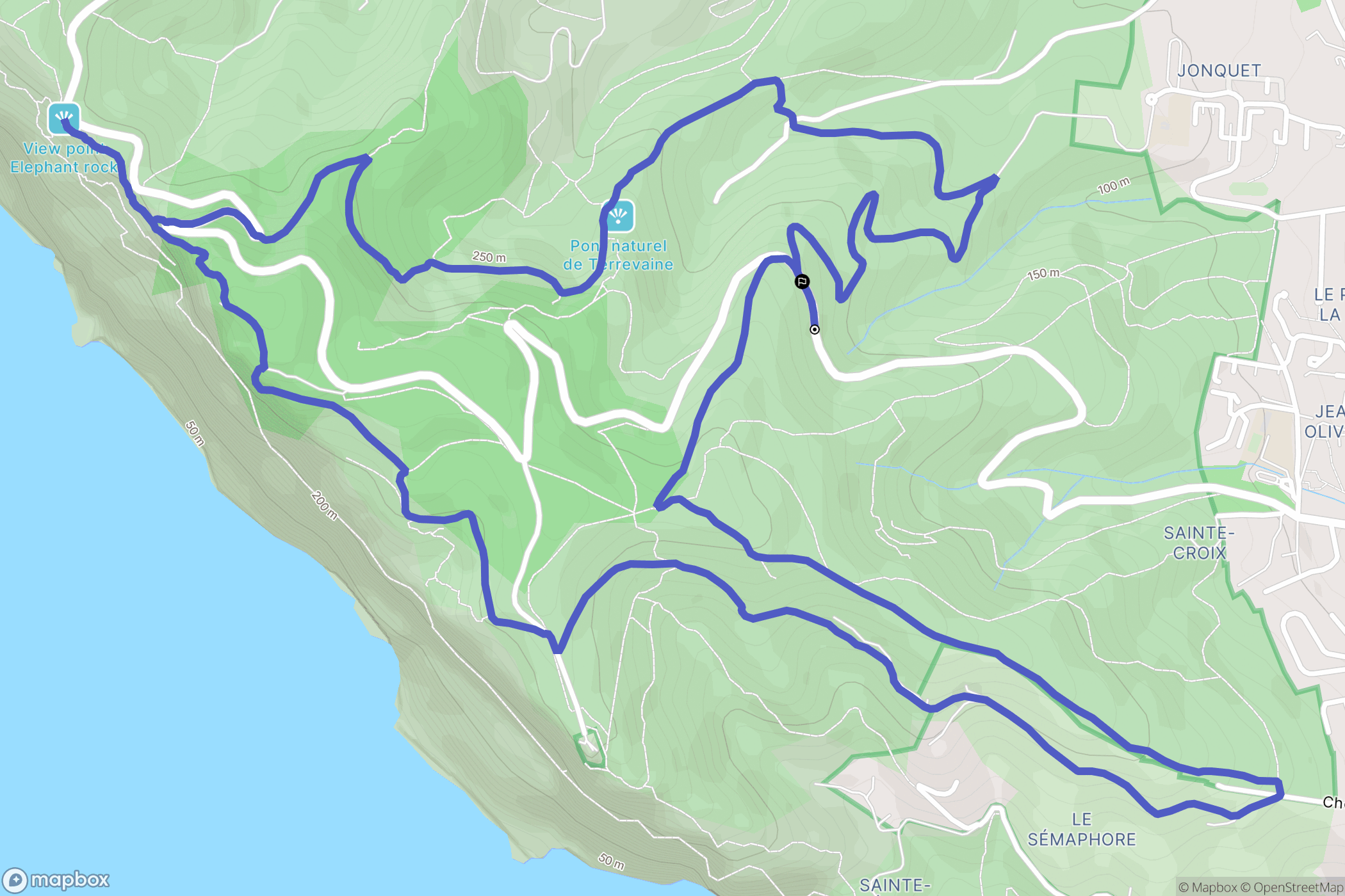 La Ciotat : carte du parcours de randonnée - France