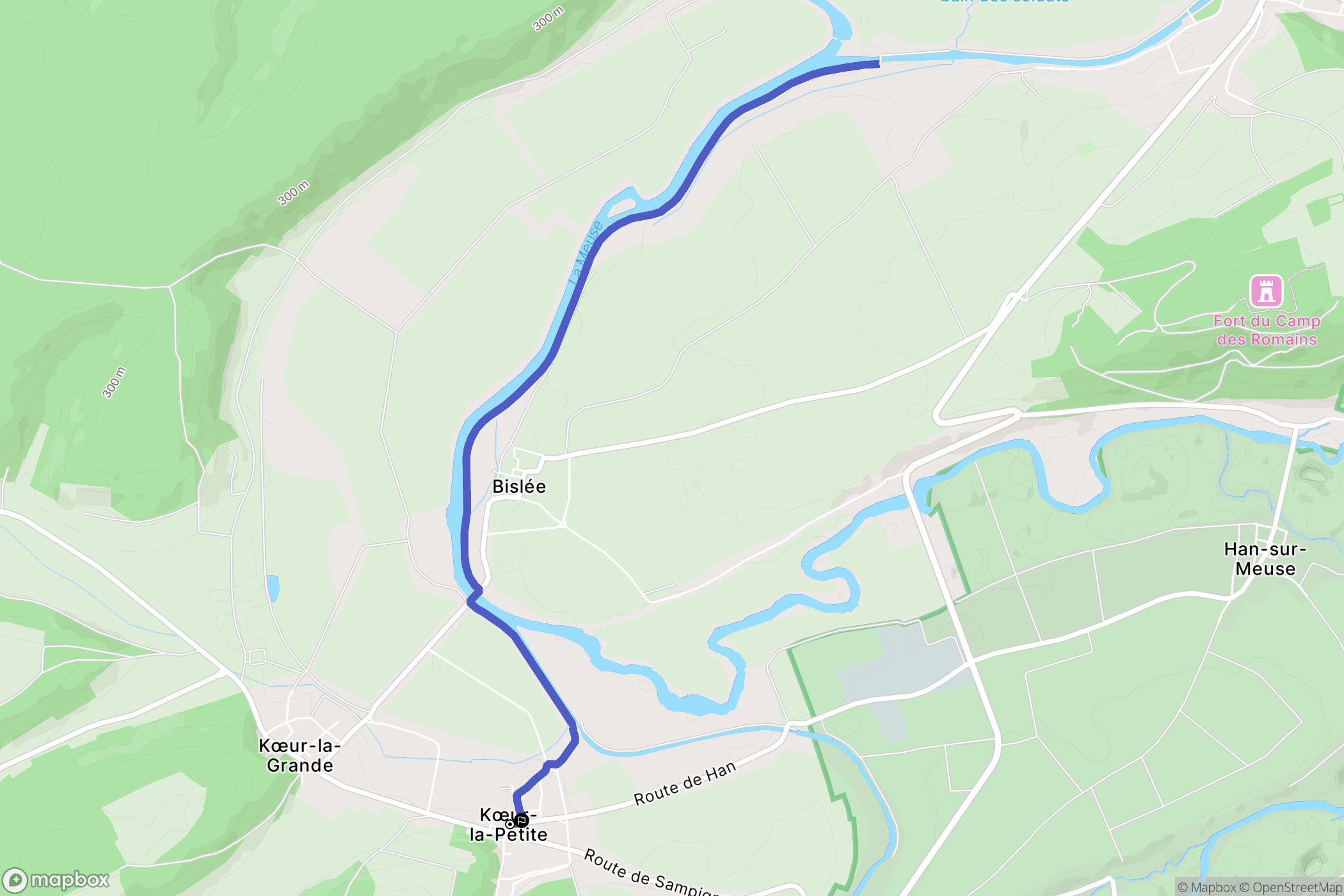 Kœur-la-Petite : carte du parcours de randonnée - France
