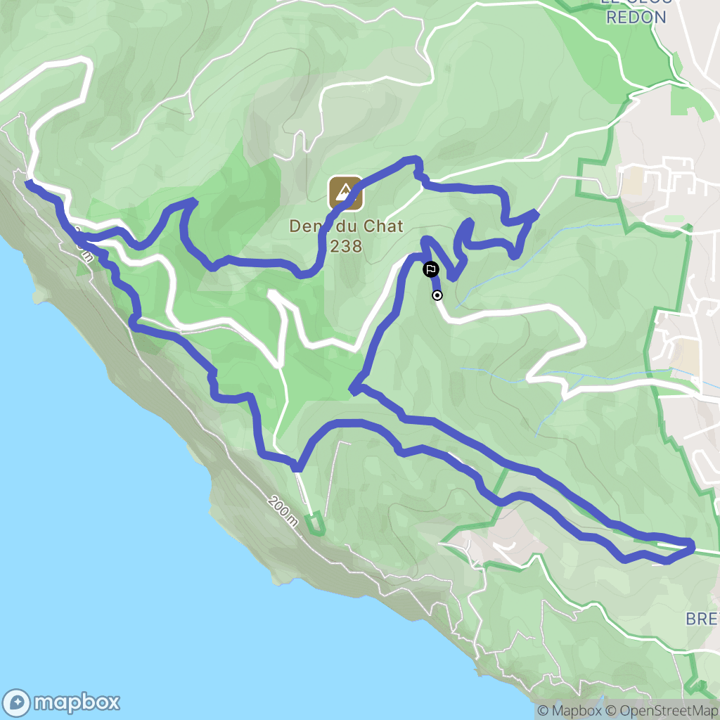 La Ciotat : carte du parcours de randonnée - France
