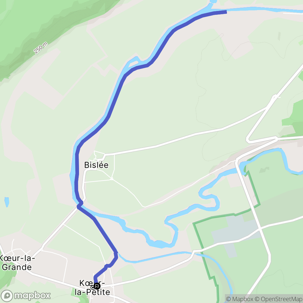 Kœur-la-Petite : carte du parcours de randonnée - France