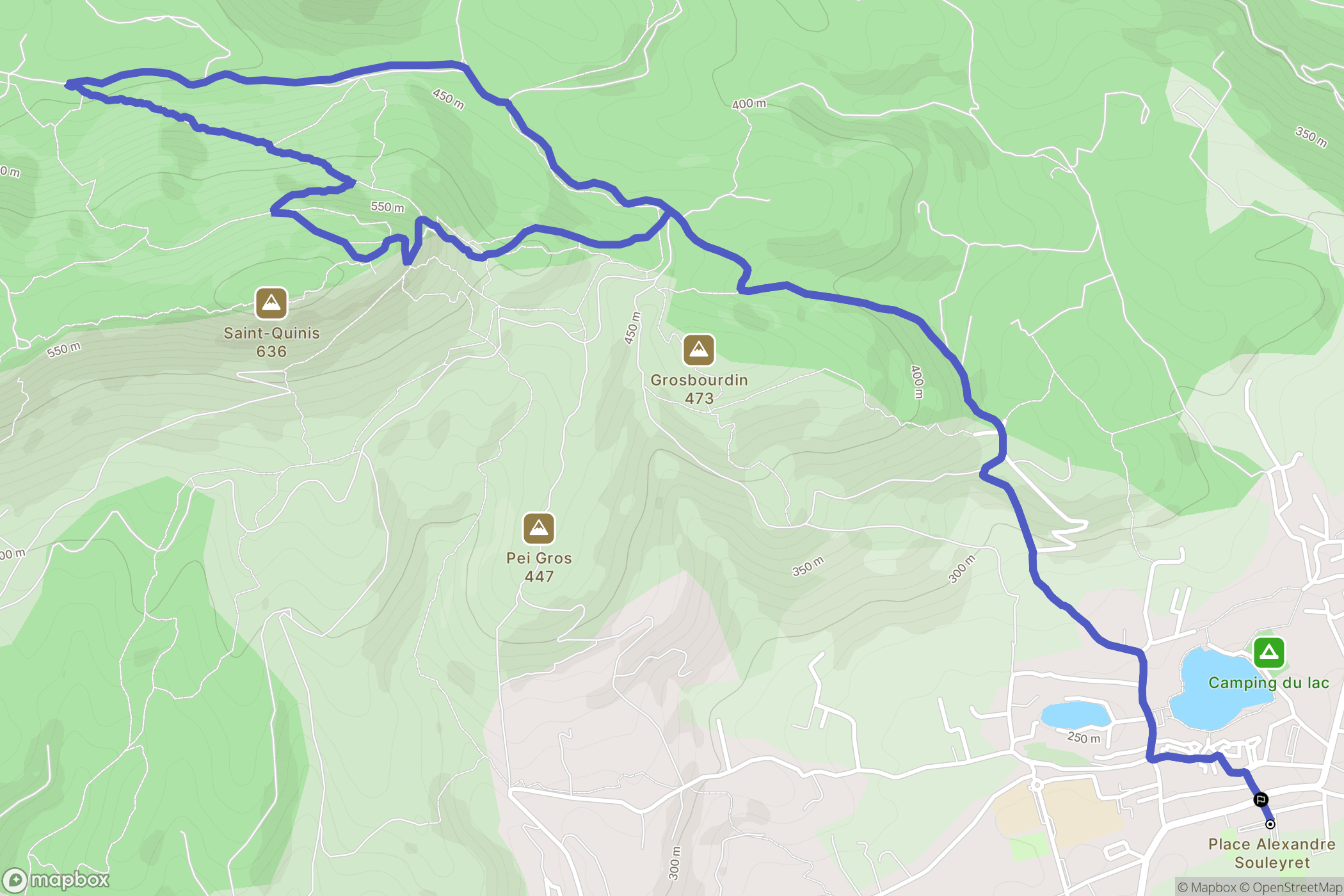 Besse-sur-Issole : carte du parcours de randonnée - France