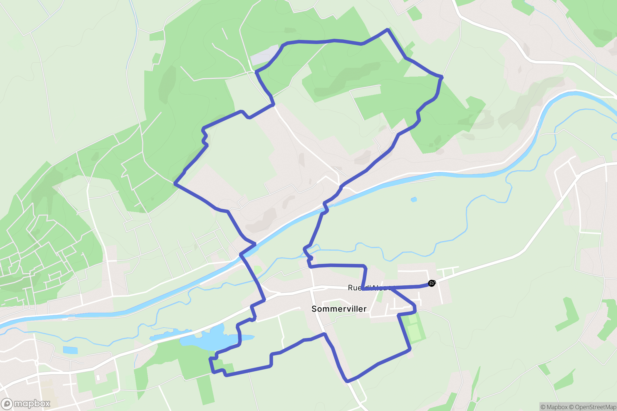 Sommerviller : carte du parcours de randonnée - France