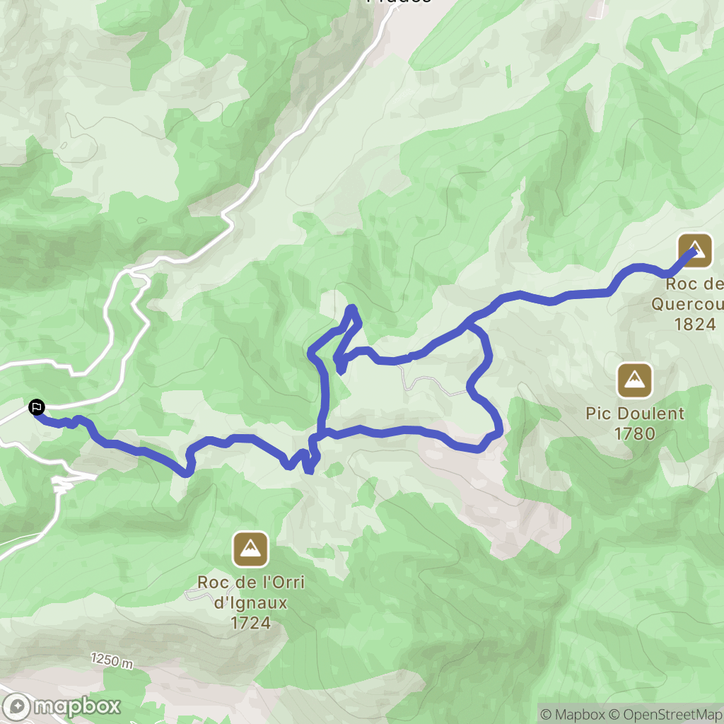 Ignaux : carte du parcours de randonnée - France