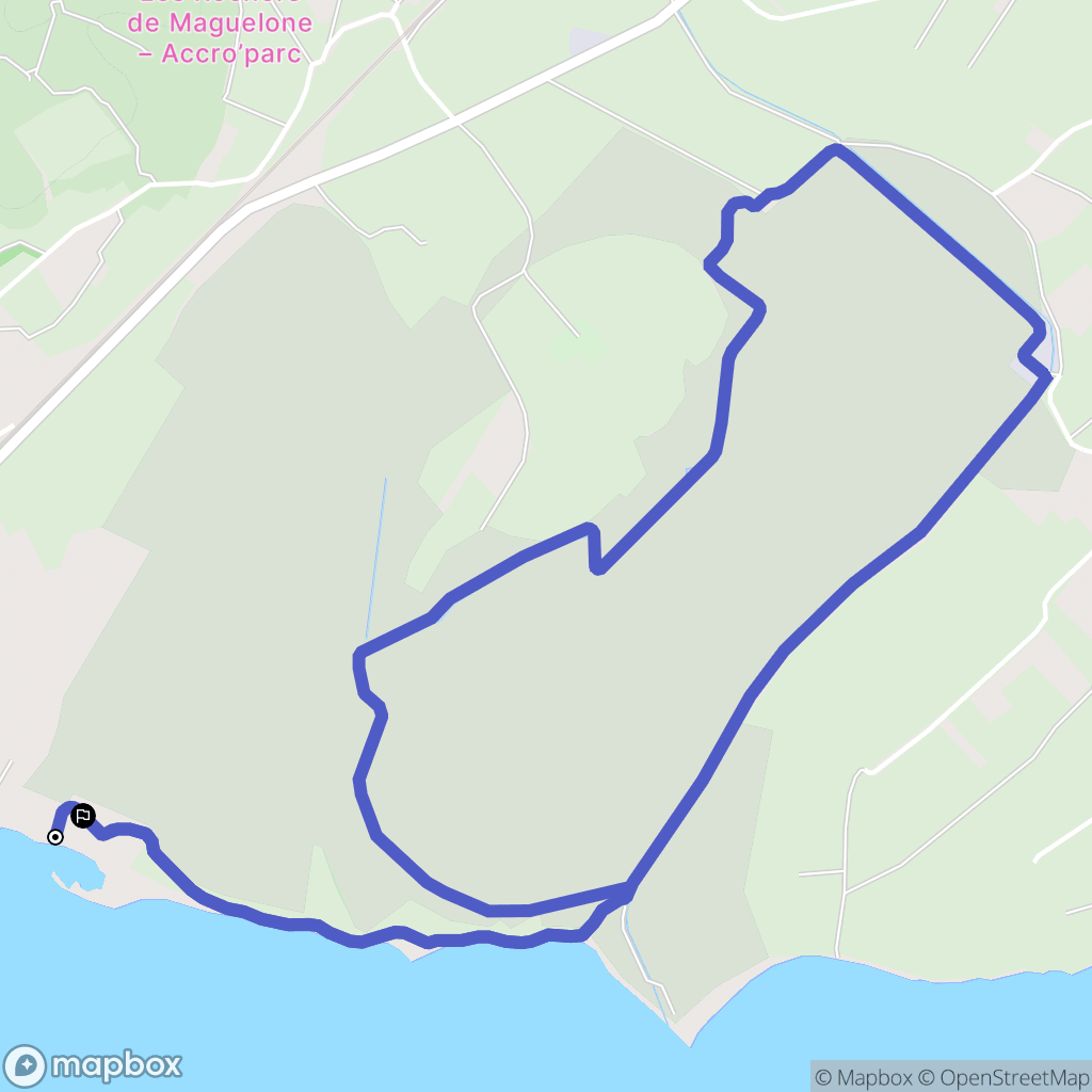 Mireval : carte du parcours de randonnée - France