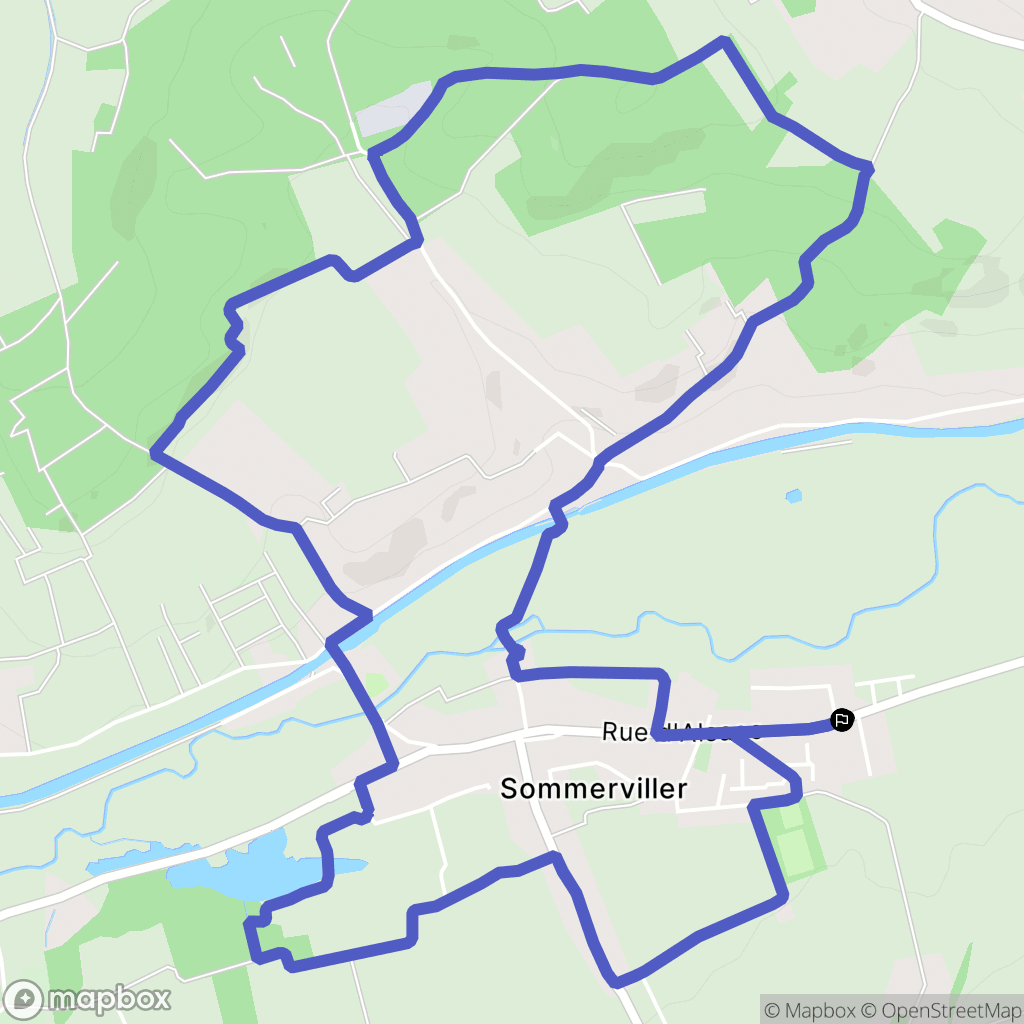 Sommerviller : carte du parcours de randonnée - France