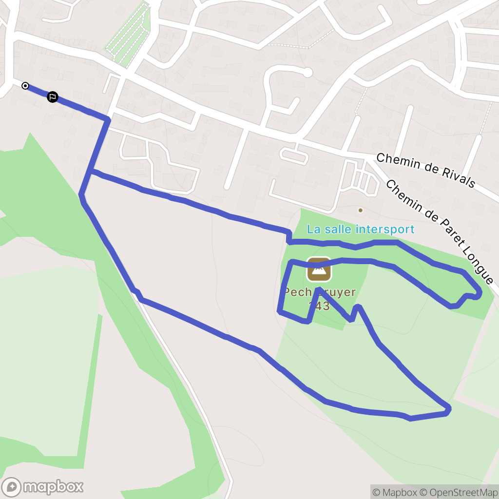 Pennautier : carte du parcours de randonnée - France