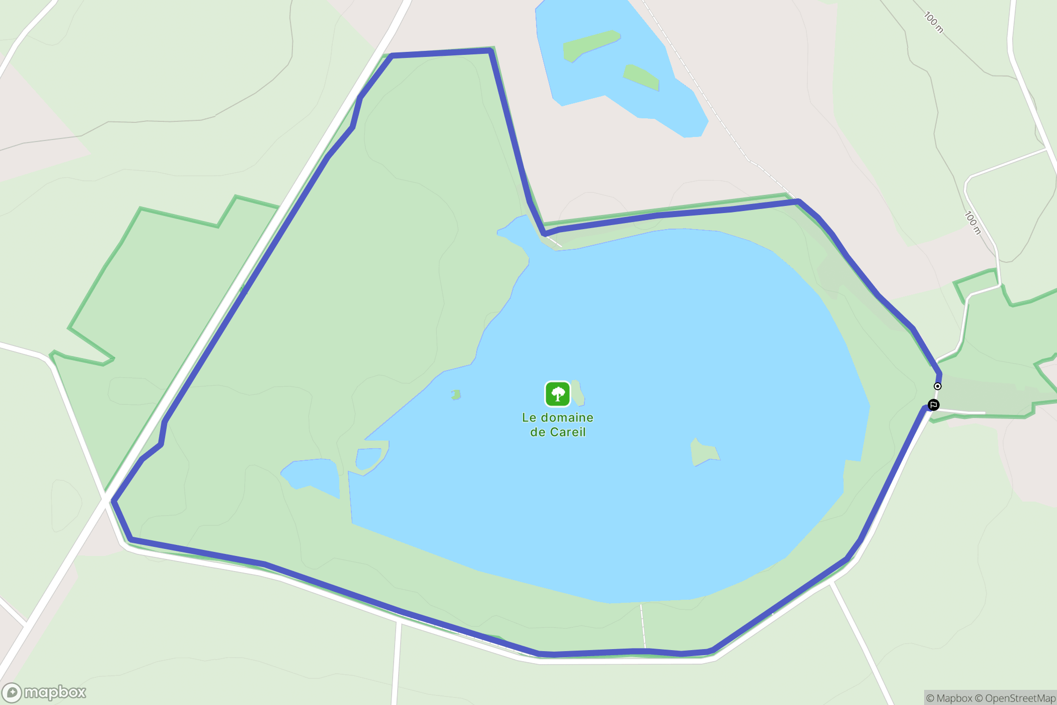 Iffendic : carte du parcours de randonnée - France