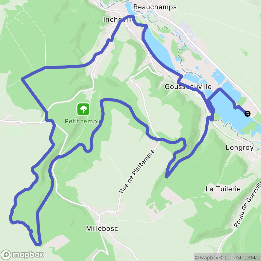 Gamaches : carte du parcours de randonnée - France