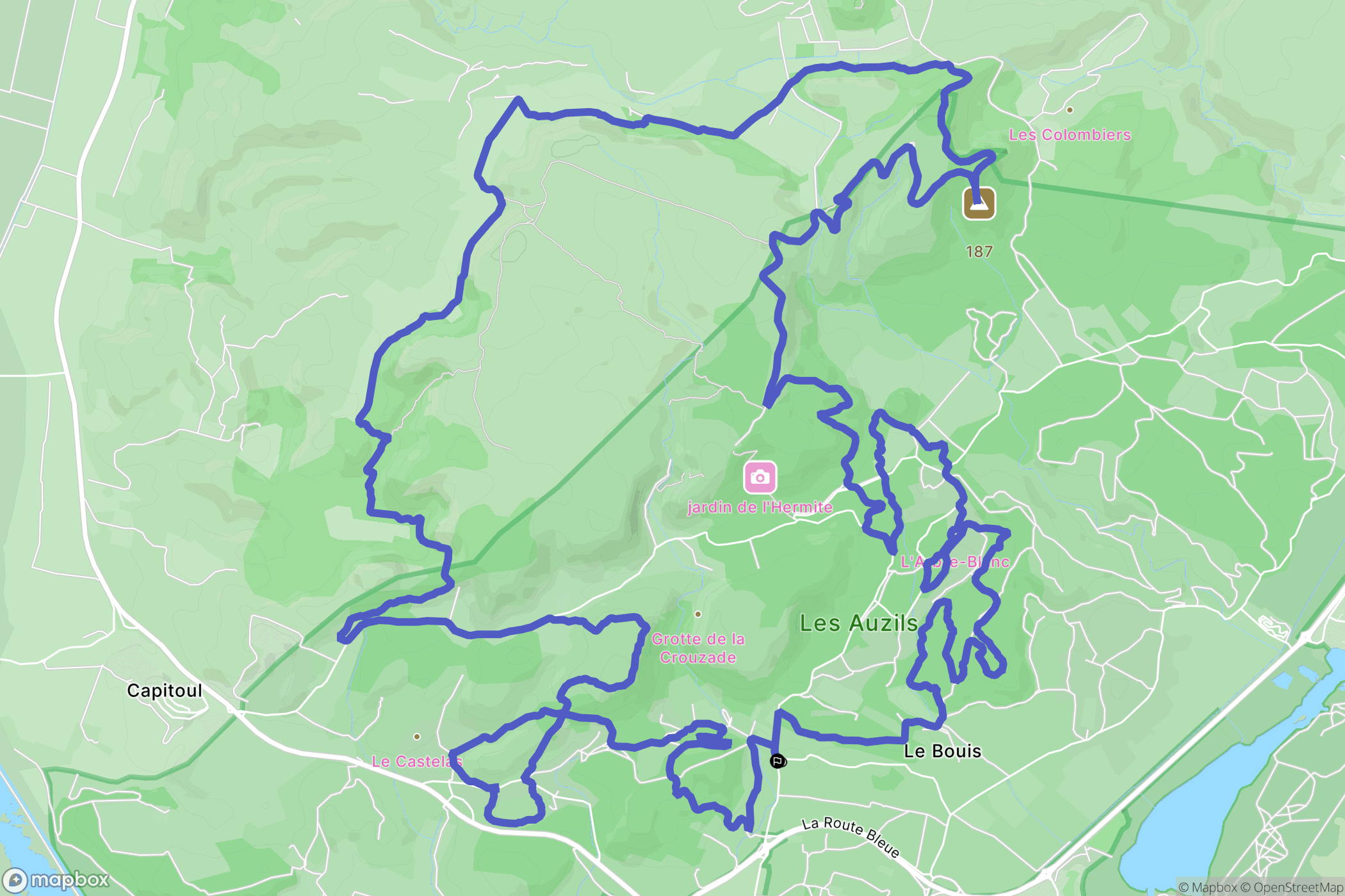 Gruissan : carte du parcours de randonnée - France