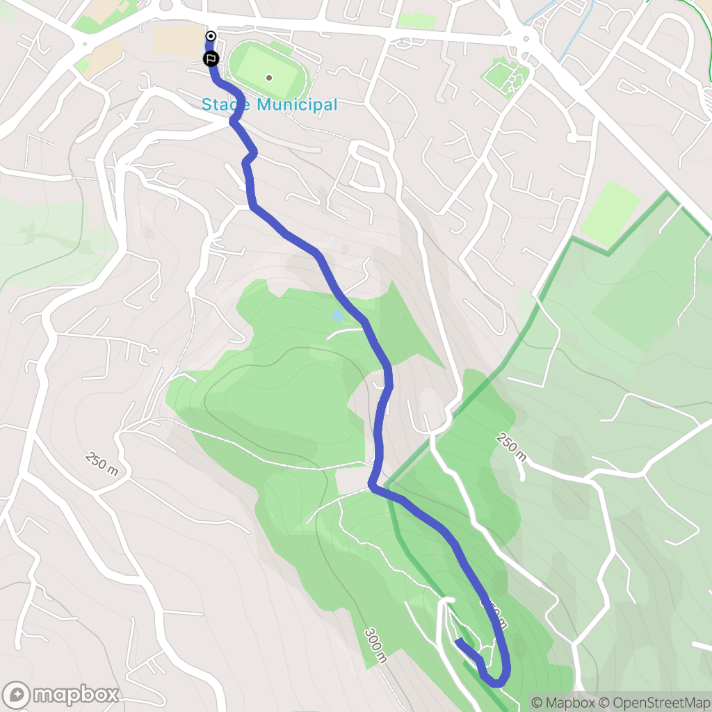 Le Beausset : carte du parcours de randonnée - France