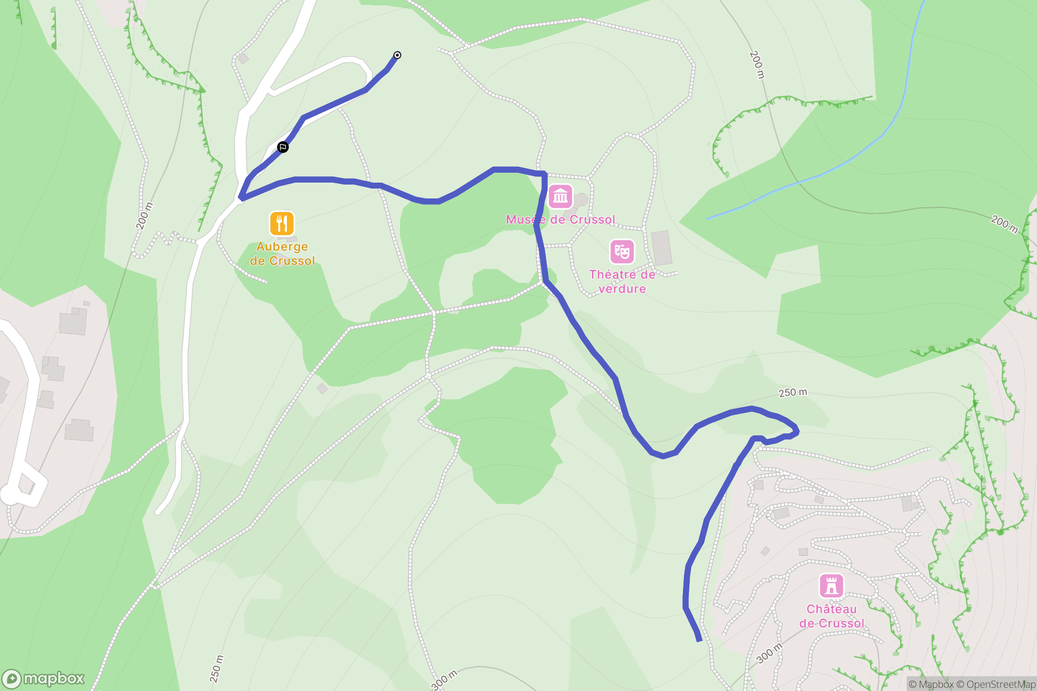 Saint-Péray : carte du parcours de randonnée - France