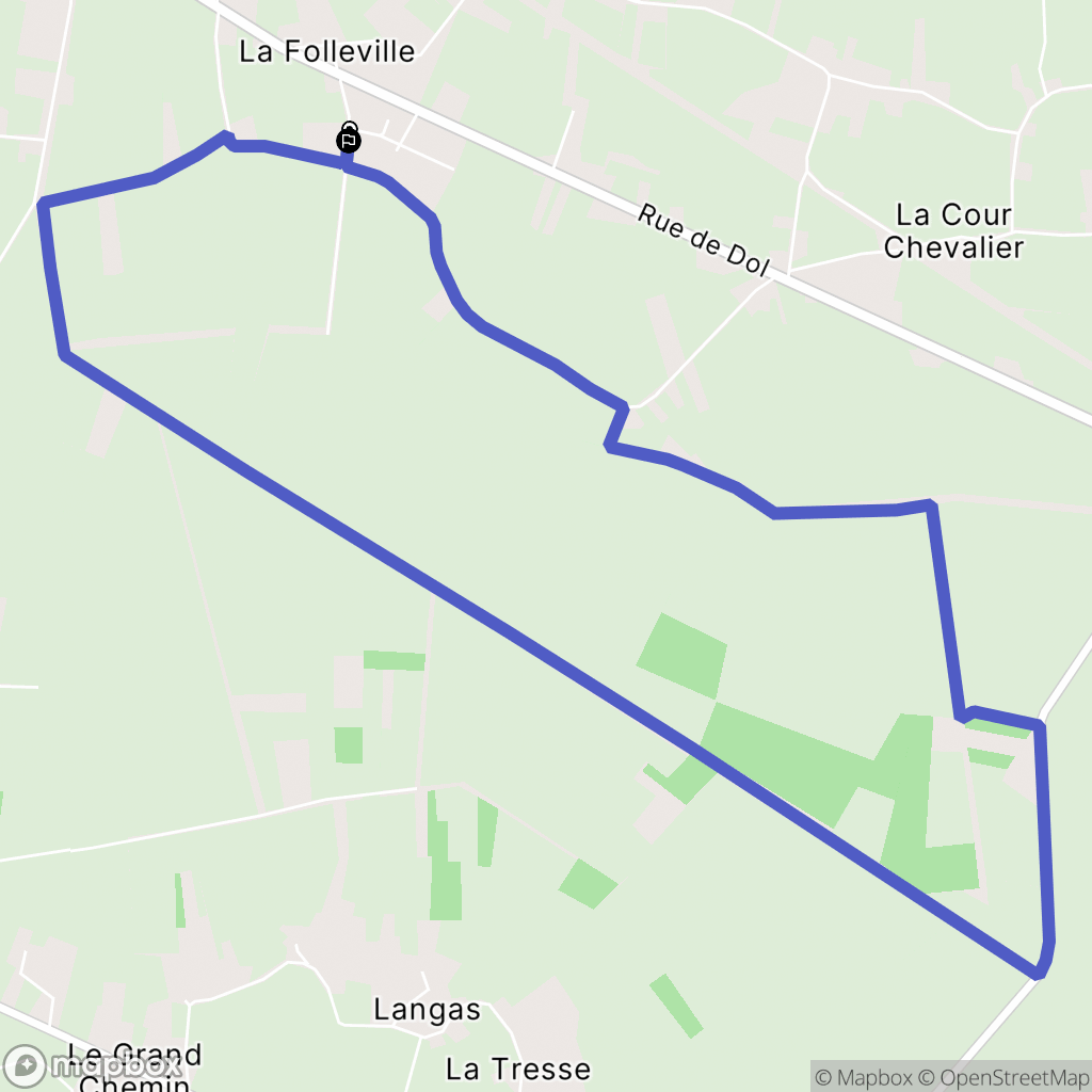 La Fresnais : carte du parcours de randonnée - France