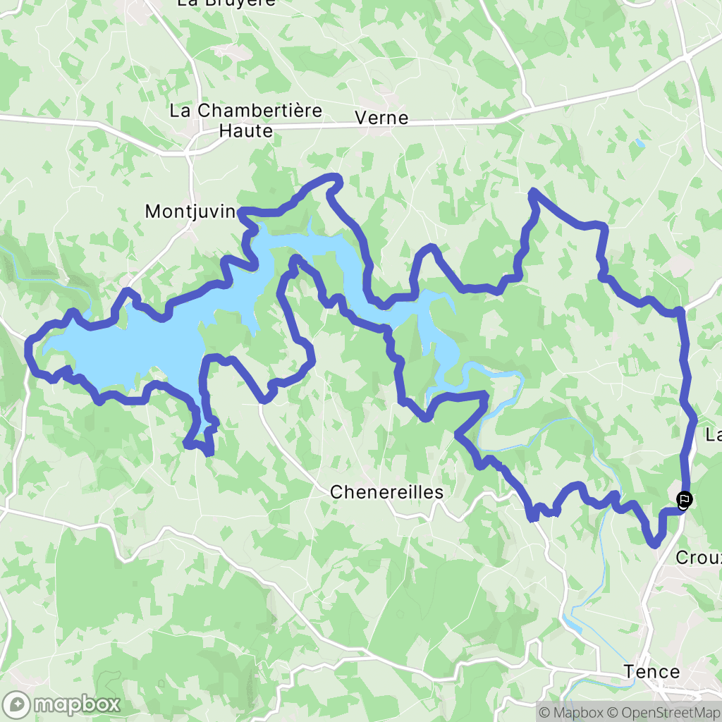 Tence : carte du parcours de randonnée - France