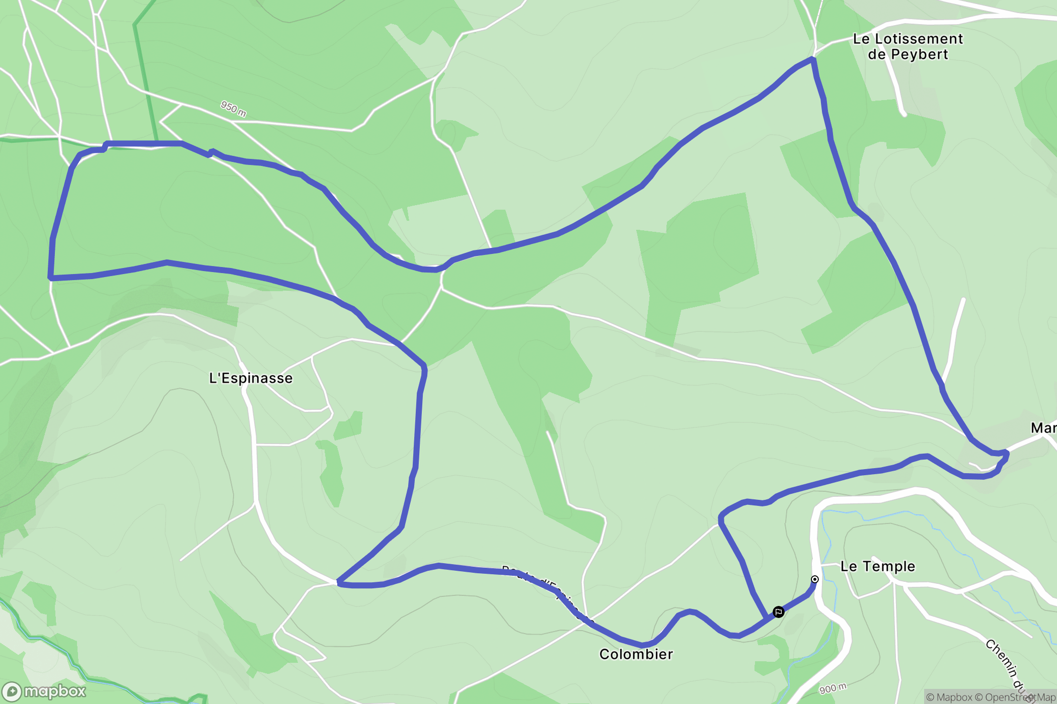 Marlhes : carte du parcours de randonnée - France