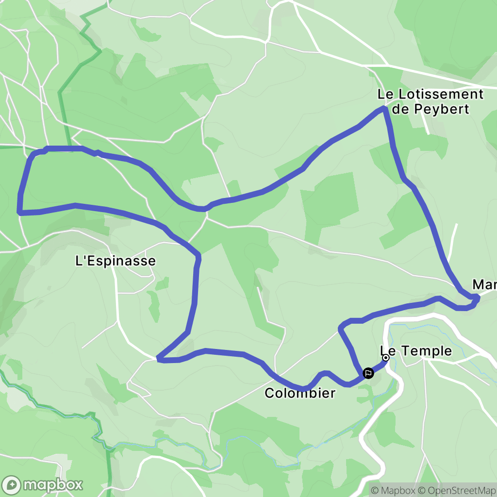 Marlhes : carte du parcours de randonnée - France