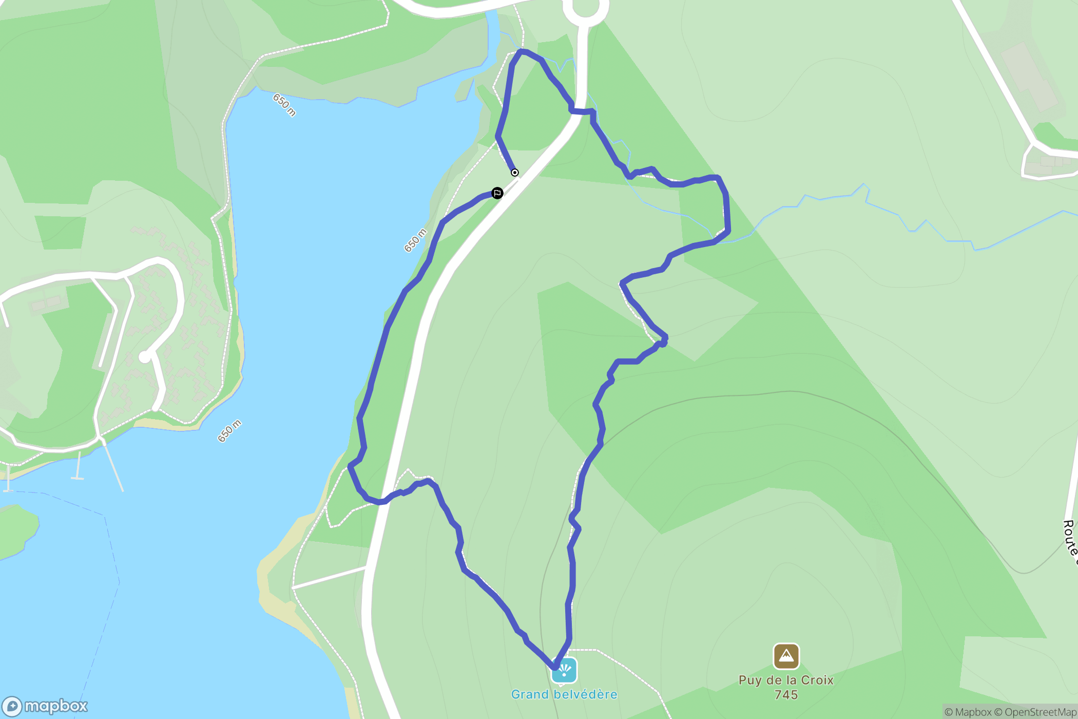 Royère-de-Vassivière : carte du parcours de randonnée - France