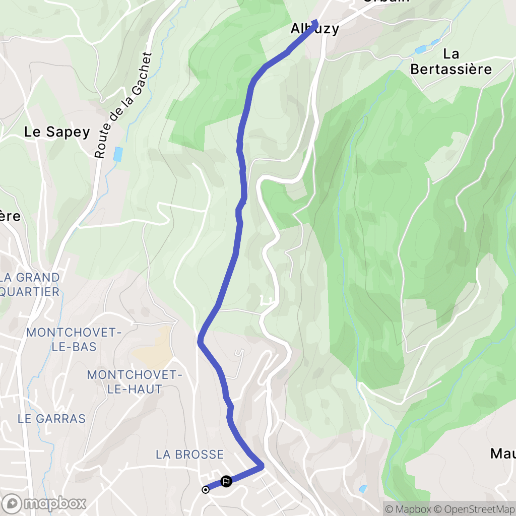 Sorbiers : carte du parcours de randonnée - France