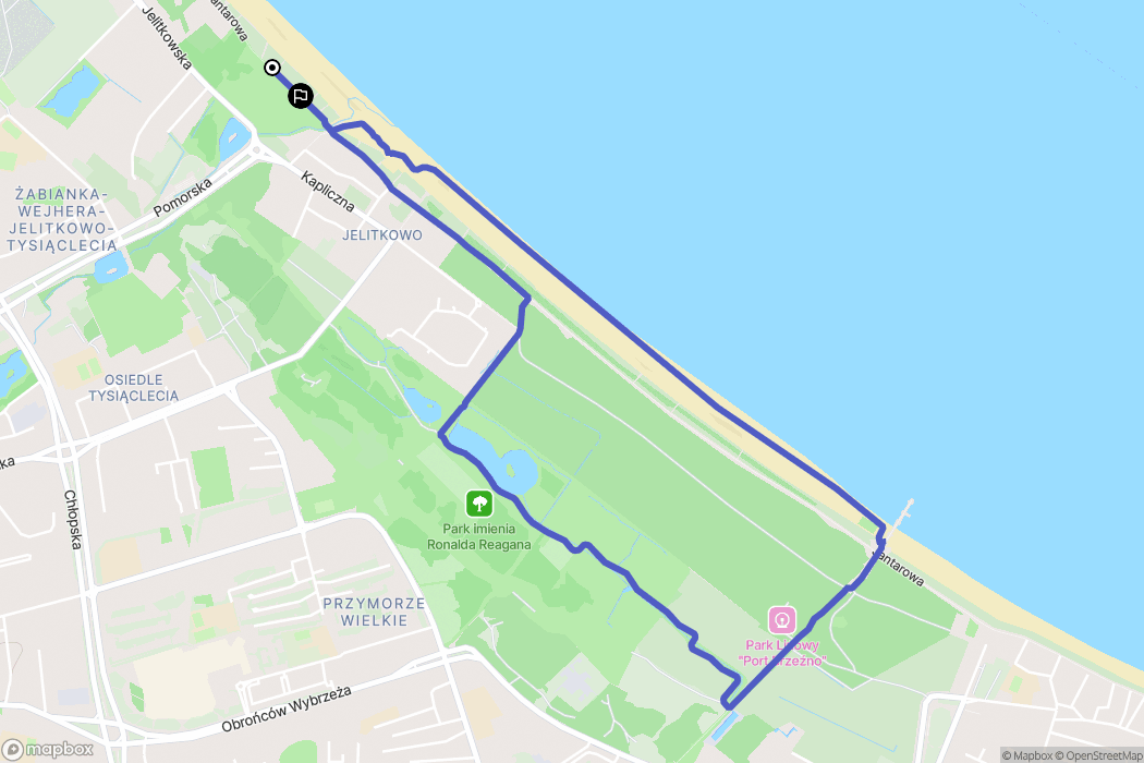 Gdańsk: mapa trasy - Poland