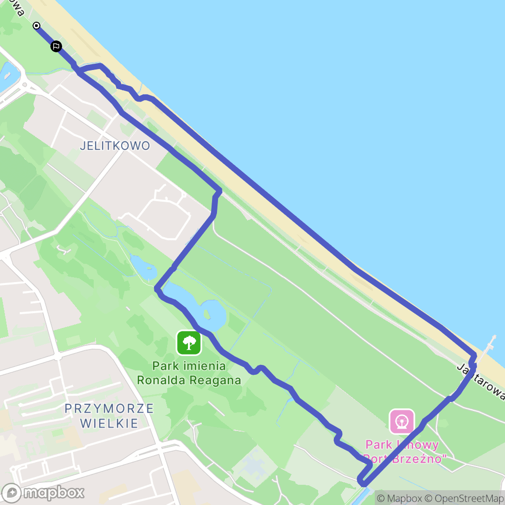 Gdańsk: mapa trasy - Poland