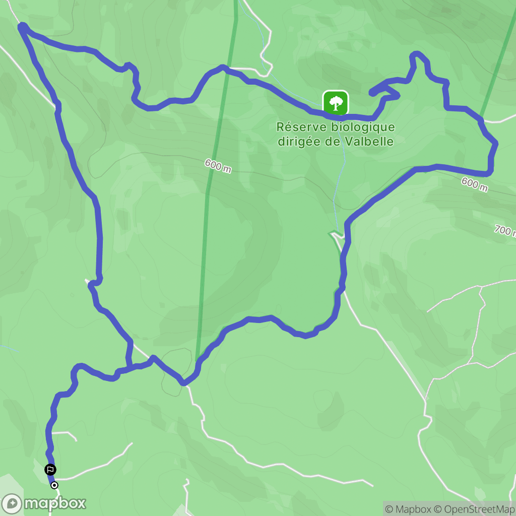 Signes : carte du parcours de randonnée - France