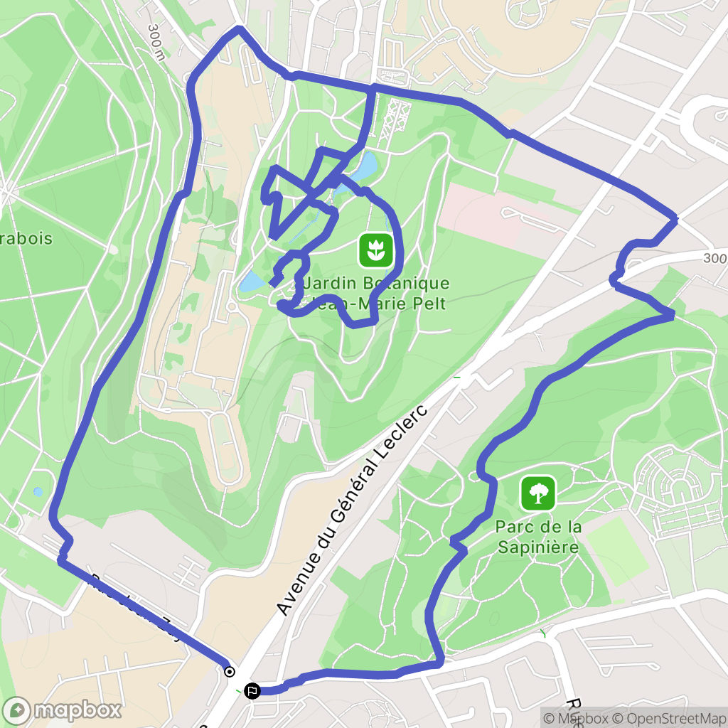 Vandœuvre-lès-Nancy : carte du parcours de randonnée - France