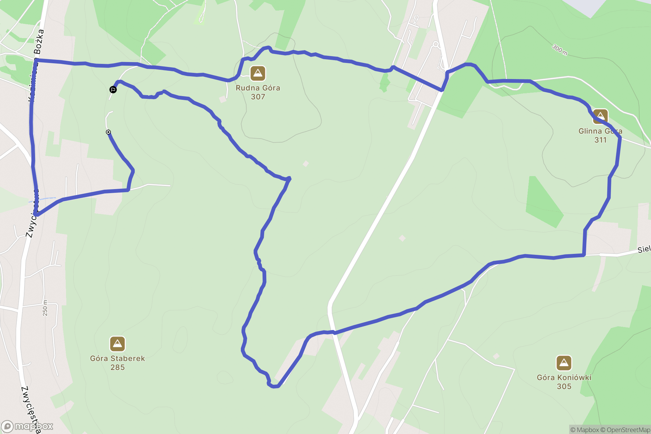 Jaworzno: mapa trasy - Poland