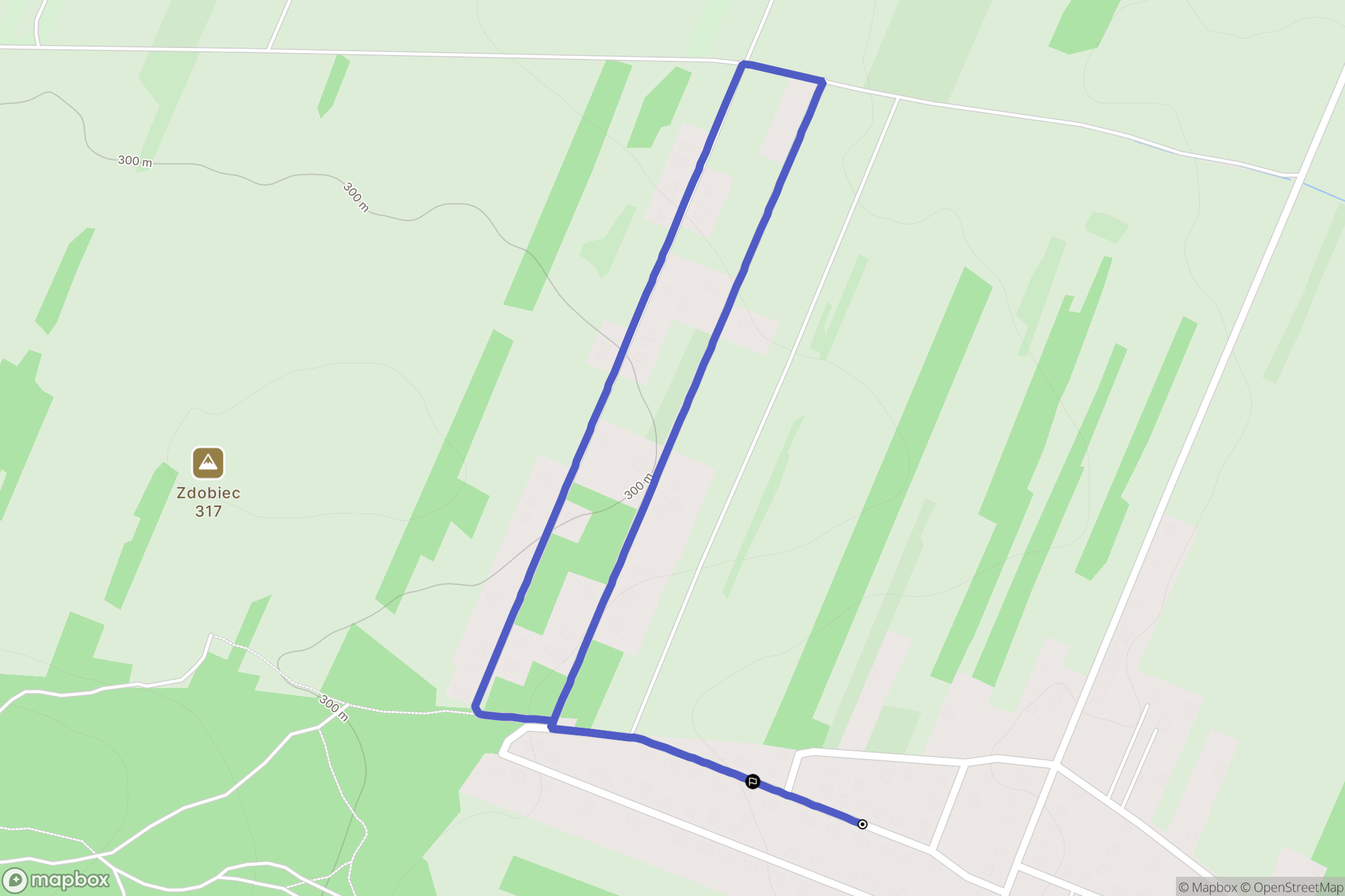 Niestachów: mapa trasy - Poland