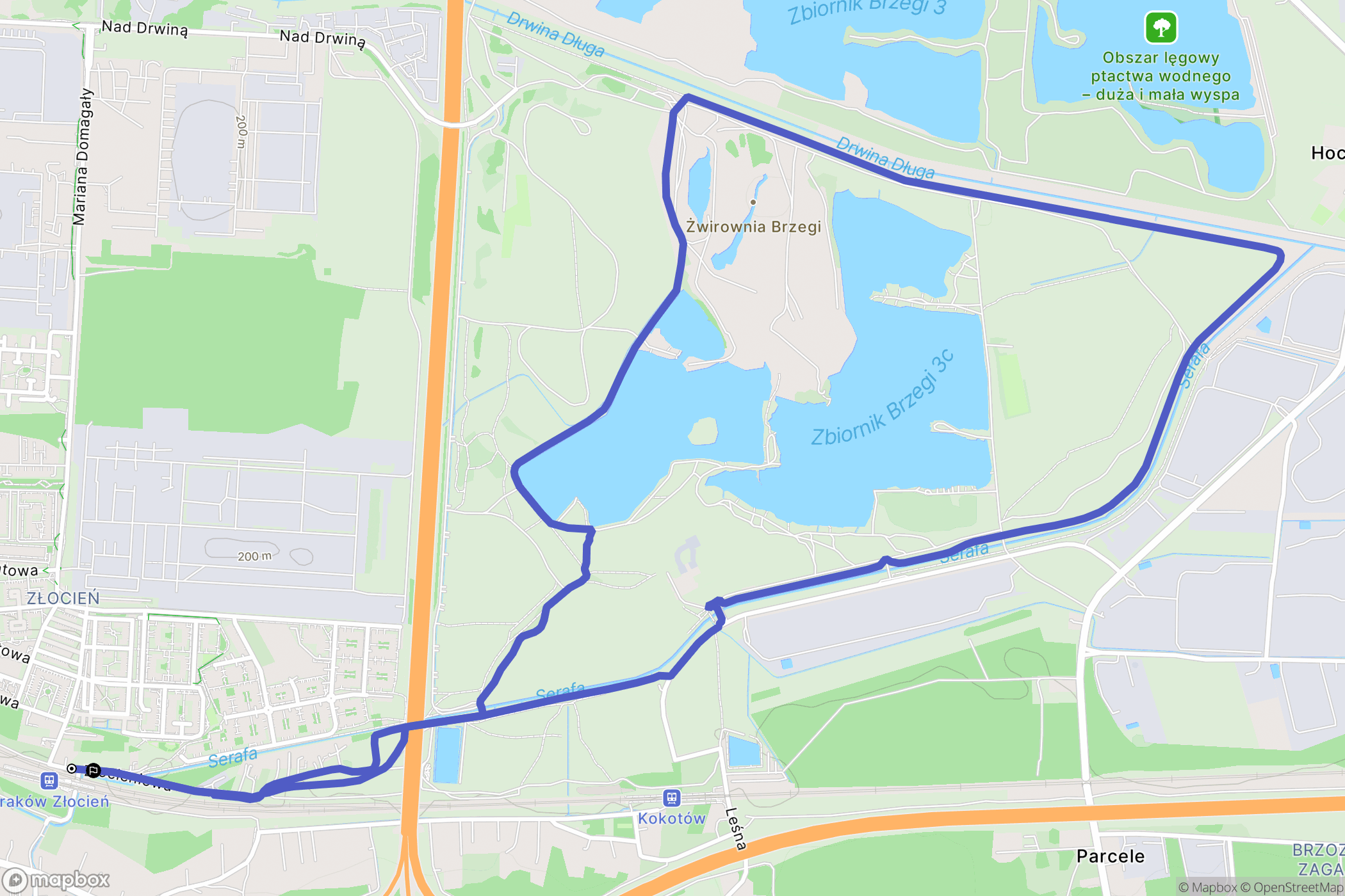 Kraków: mapa trasy - Poland