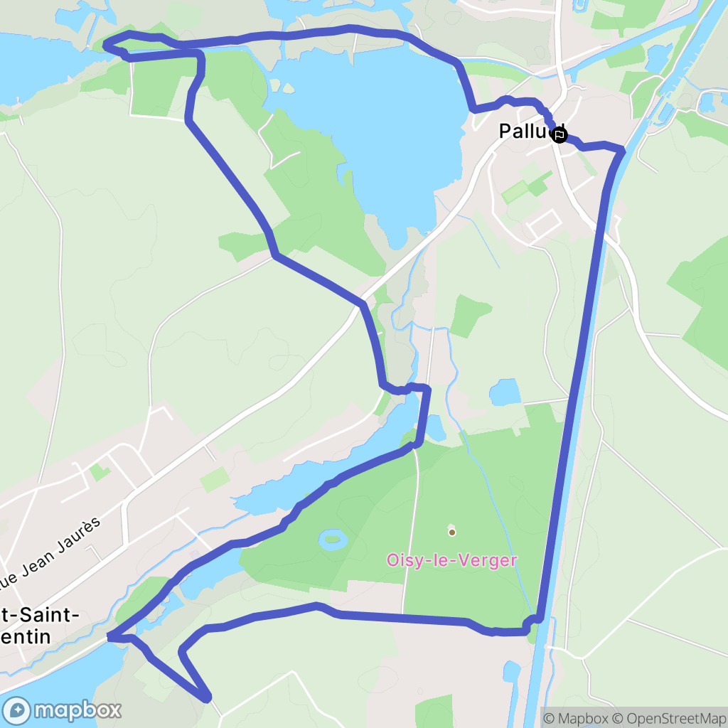 Palluel : carte du parcours de randonnée - France