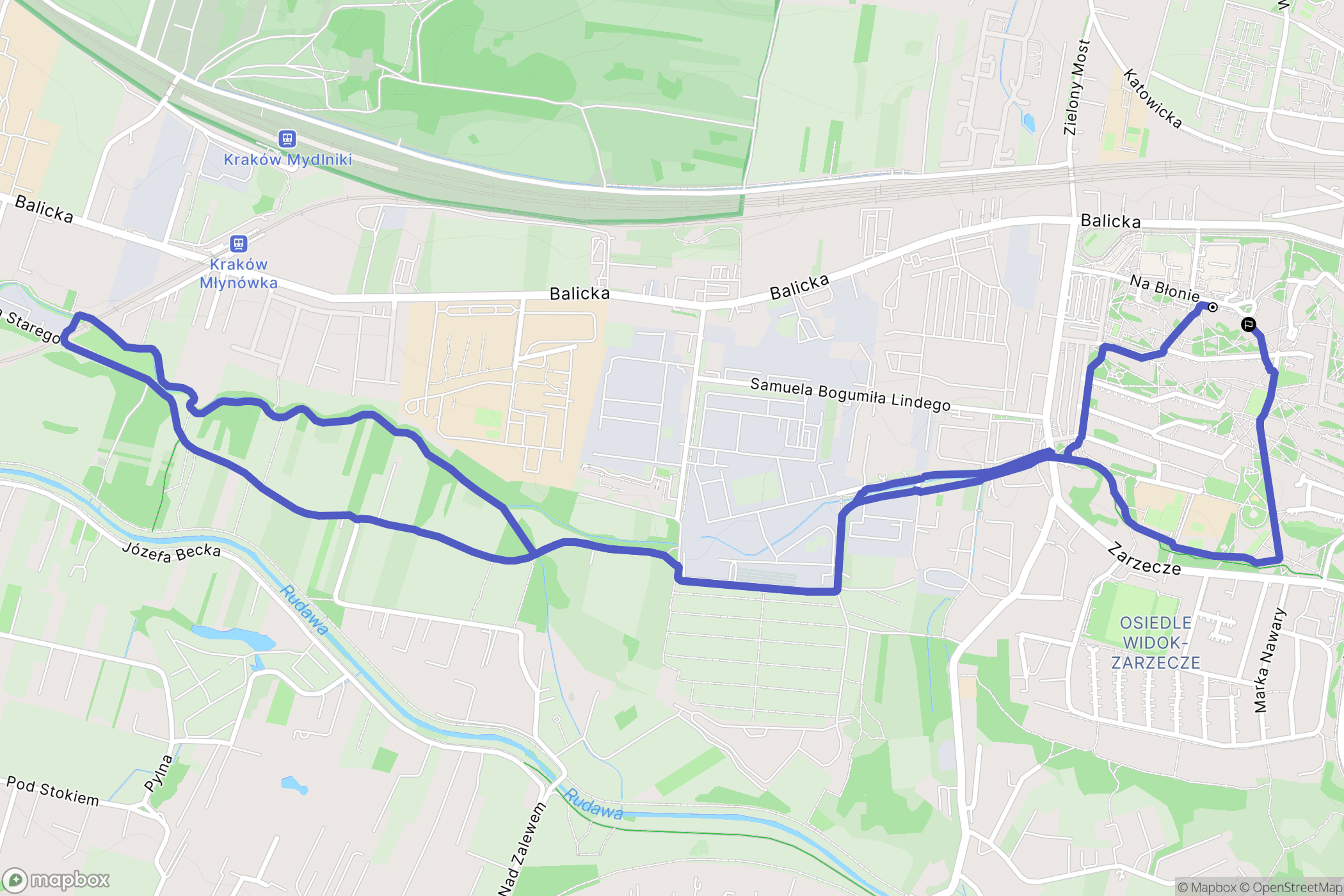 Kraków: mapa trasy - Poland