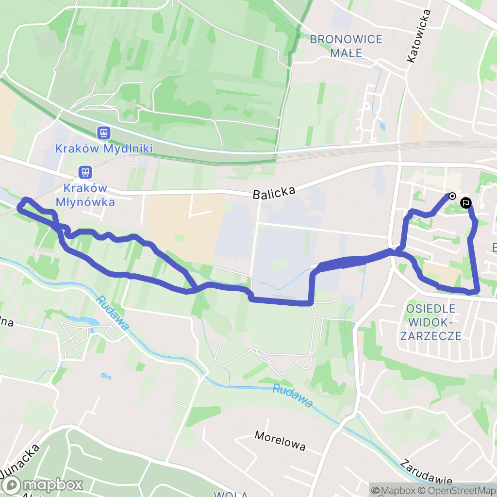 Kraków: mapa trasy - Poland