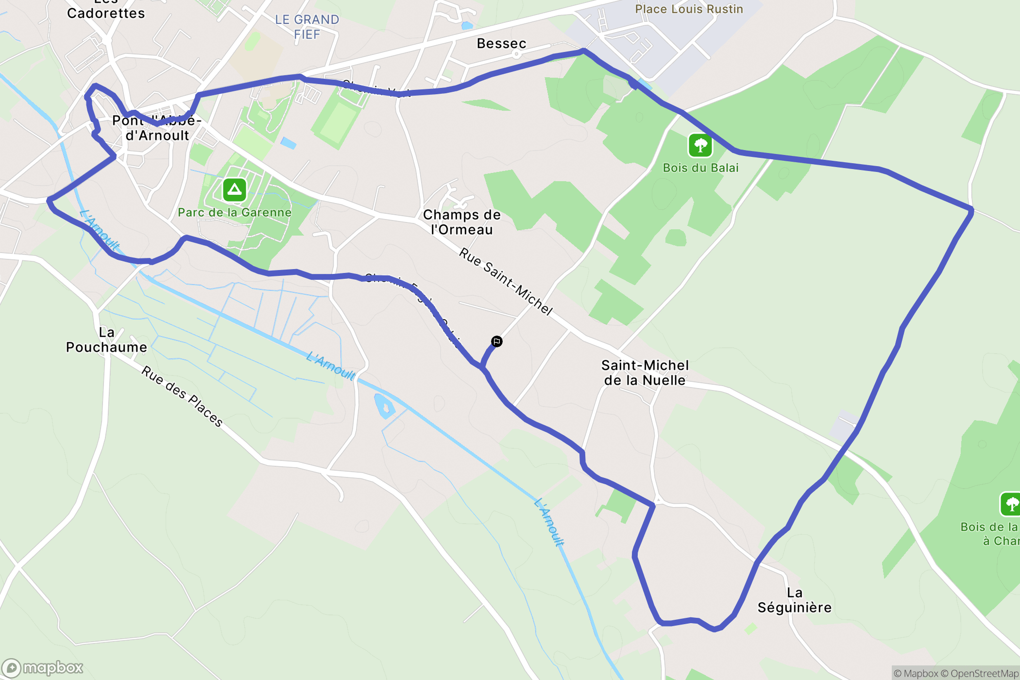 Pont-l'Abbé-d'Arnoult : carte du parcours de randonnée - France